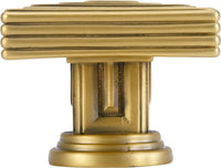 Edgar Berebi Innsbruck Square Knob In Florentine Gold Plate 9929FG