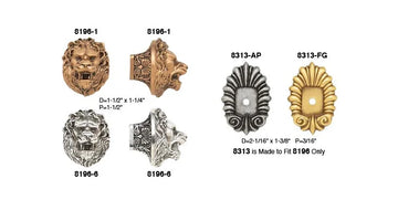 Empire Pull W/ Decorative Center 8654