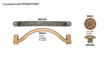 Edgar Berebi 8033 York Pewter Cabinet Pull