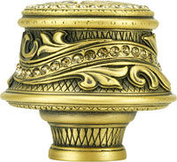 Portland Knob, Decorated With Swarovski® Lt Col Topaz Crystals, Museum Gold Plate X7349/9