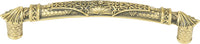 Bristol 5'' cc Pull, Decorated With Swarovski® Lt Colorado Topaz Crystals, Museum Gold Plate X7928/9