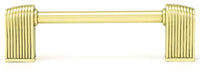 Urban Metro Oxford 4'' cc Knob-pull, Burnish Brass Plate 101374/BB