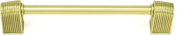 Urban Metro Oxford 6'' cc Pull, Burnish Brass Plate 101616/BB