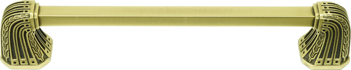 Urban Metro Saville 6'' cc Pull, Burnish Brass Plate 101836/BB