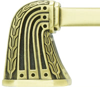 Urban Metro Saville 8'' cc Pull, Burnish Brass Plate 101838/BB