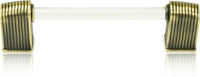 Urban Metro Oxford Ii 4'' cc Knob-pull, Burnish Brass Plate G101374/BB