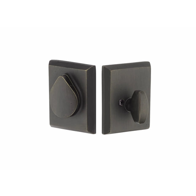 Rustic Modern Rectangular Keyed Deadbolt 8477