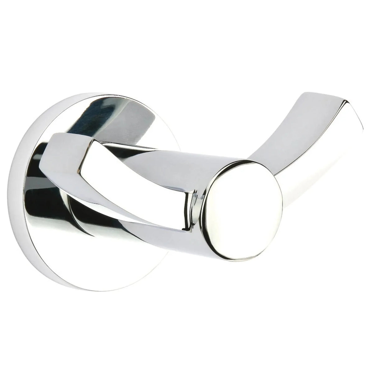 Modern Brass Double Hook with Rosette 280900