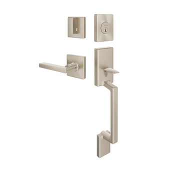 Expressions By Emtek Modern Rectangular Sectional Entry Set With Clapton Lever