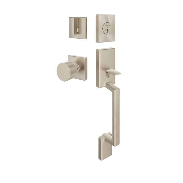 Expressions By Emtek Modern Rectangular Sectional Entry Set With Page Knob