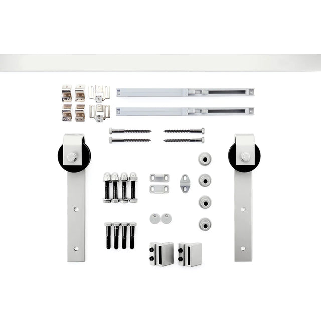 Expressions By Emtek 72 Inch Barn Door Flat Track Hardware Kit With Soft Close
