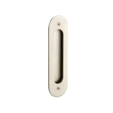 Narrow Oval Flush Pull with Surface Screws 2212