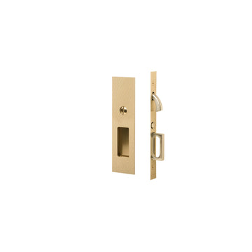 Knurled Narrow Modern Rectangular Mortise 2193