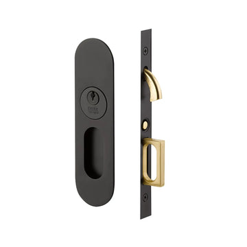 Narrow Oval Pocket Door Mortise Lock 2163