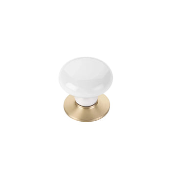 Ice White Porcelain Cabinet Knob 86001