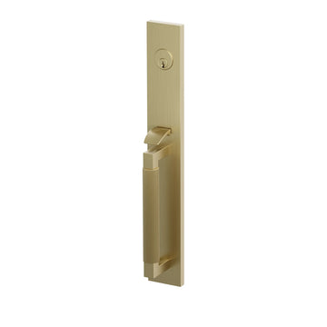 Select L-Square Stem Straight Knurled Grip Full Length Mortise Entry Set 3057.LS.SK