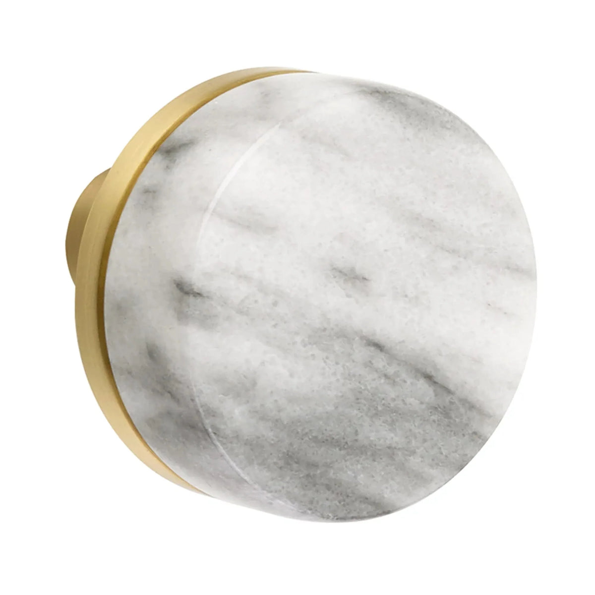 SELECT Conical White Marble Knob 5059US10B.CCUS10B.MRKWH