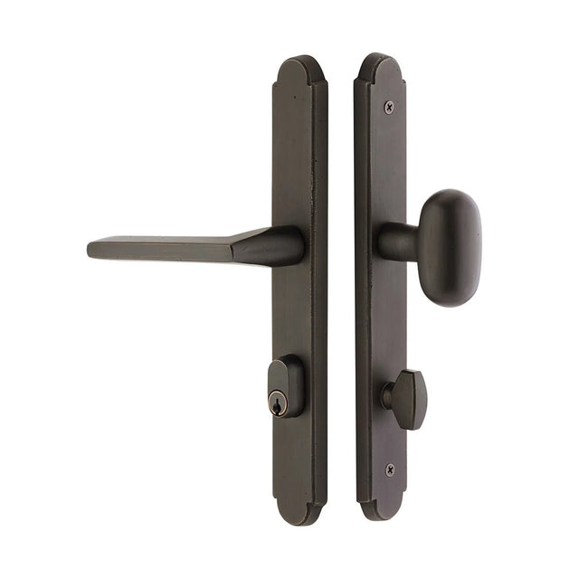Sandcast Arched Stretto Keyed 11" Overall Narrow Trim Sideplate Lock 4044BZEG