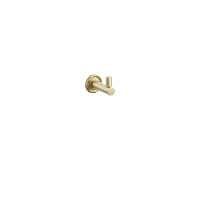 Modern Tubular Brass Single Hook with Rosette 228600