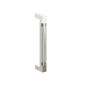 Select L-Square Stem Knurled Door Pull 86494.LSUS10B.KN