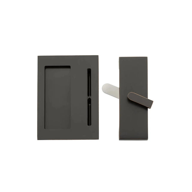 Modern Rectangular Barn Door Privacy Lock with Integrated Strike 222202