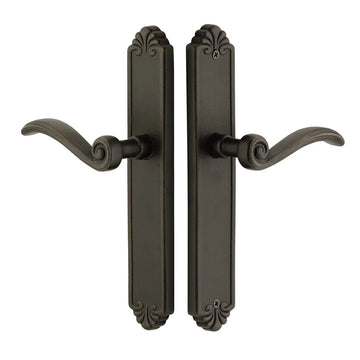 Tuscany Bronze Non-Keyed Stretto 2" x 10-1/2" Narrow Trim Sideplate Lock 6141NALH