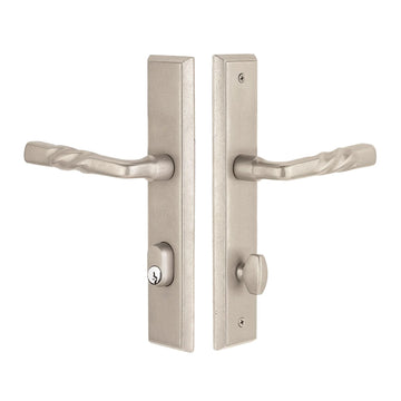 Sandcast Bronze Rectangular Stretto Keyed 10" Overall Narrow Trim Sideplate Lock 5442BZEG