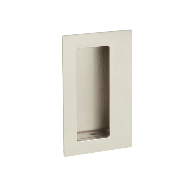 Brass Rectangular Flush Pull with Offset Pocket 222350