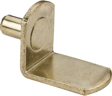 5 mm Angled Shelf Support without Hole - Polished Brass, Retail Pack 1706PB-R