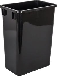 Waste Solution-Wood Top Mount Double Black 35 Quart Top-Mount Trashcan Pullout for 21'' Opening CAN-TMD2135B-K