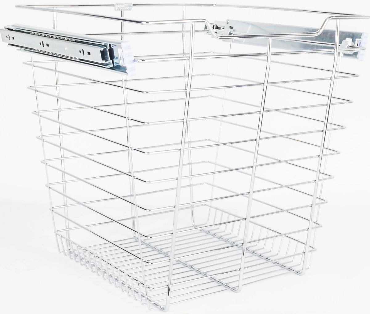 Pullout Closet Baskets Chrome Closet Pullout Basket with Slides 16''D x 17''W x 17''H POB1-161717CH