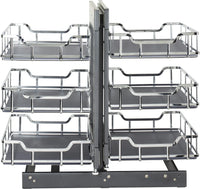 18'' Polished Chrome STORAGE WITH STYLE® Full-Height Blind Corner Organizer SWS-BCFH18PC