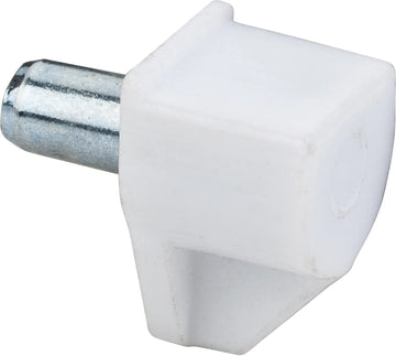 White Plastic Shelf Support with 5 mm Steel Pin - bag of 100 1438WH-K