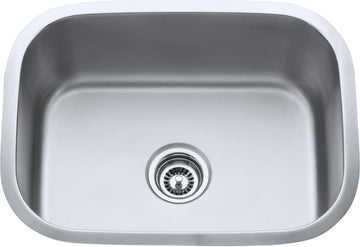 23-1/2'' L x 17-3/4'' W x 9'' D Undermount 18 Gauge Stainless Steel Single Bowl Sink 862