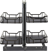 15'' Black Nickel STORAGE WITH STYLE® Full-Height Blind Corner Organizer SWS-BCFH15BN