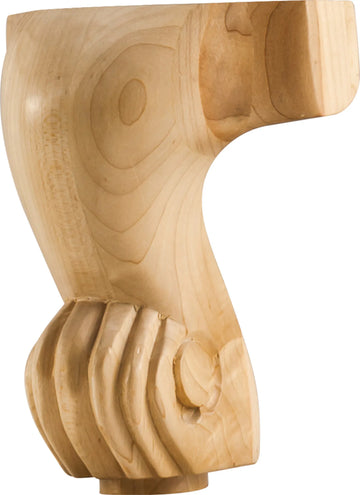 4-3/4'' W x 4-1/2'' D x 6'' H Maple French Cut Center Leg WLFC60MP