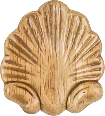 2-1/2'' W x 5/16'' D x 2-3/4'' H Pressed Rubberwood Shell Appliqué PAPL-06RW