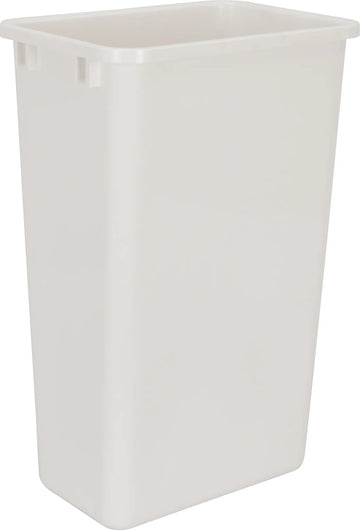 Waste Solution - Cans and Lids Box of 4 White 50 Quart Plastic Waste Containers CAN-50W-4