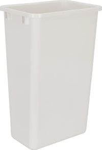 Waste Solution-Wood Top Mount Double White 50 Quart Top-Mount Trashcan Pullout for 18'' Opening CAN-TMD1850W-K