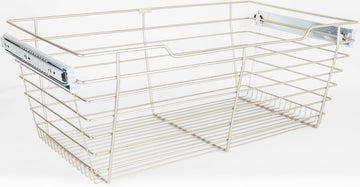 Pullout Closet Baskets Closet Pullout Basket with Slides 16''D x 29''W x 11''H