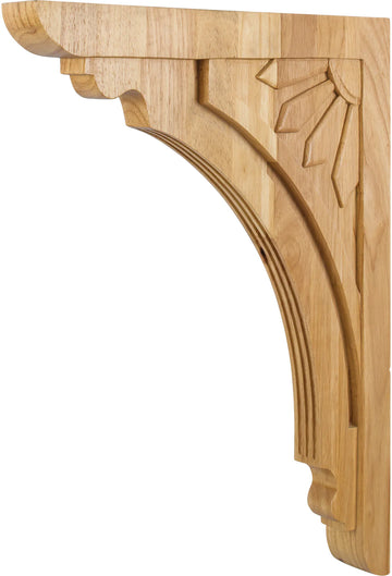 2'' W x 16-7/8'' D x 22'' H Alder Art Deco Corbel COR5-5ALD