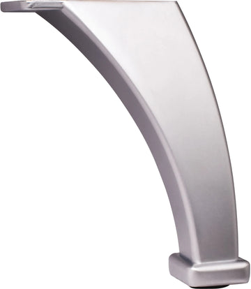 4-1/8'' H Dull Chrome Square Curved Metal Furniture Leg 89101-DC