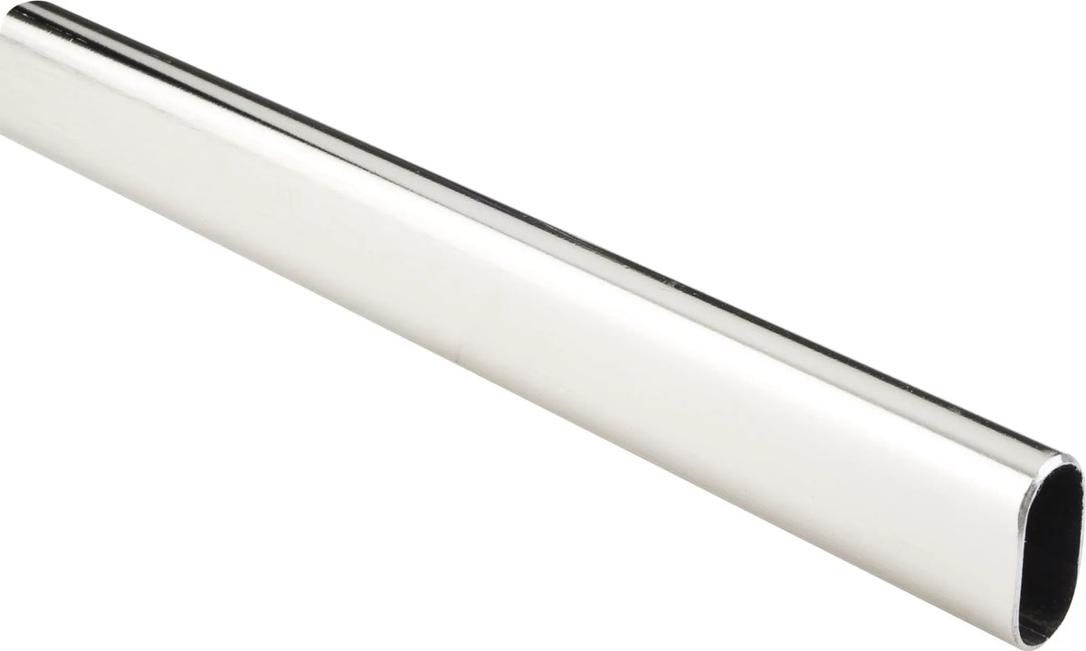 Closet Rods 40 Satin Nickel 19/32''x1-3/16''x8' Oval Steel 15302SN-40