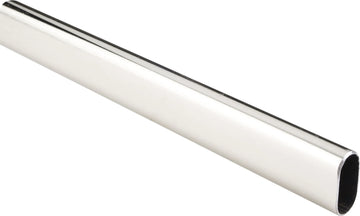 Closet Rods 40 Satin Nickel 19/32''x1-3/16''x8' Oval Steel 15302SN-40