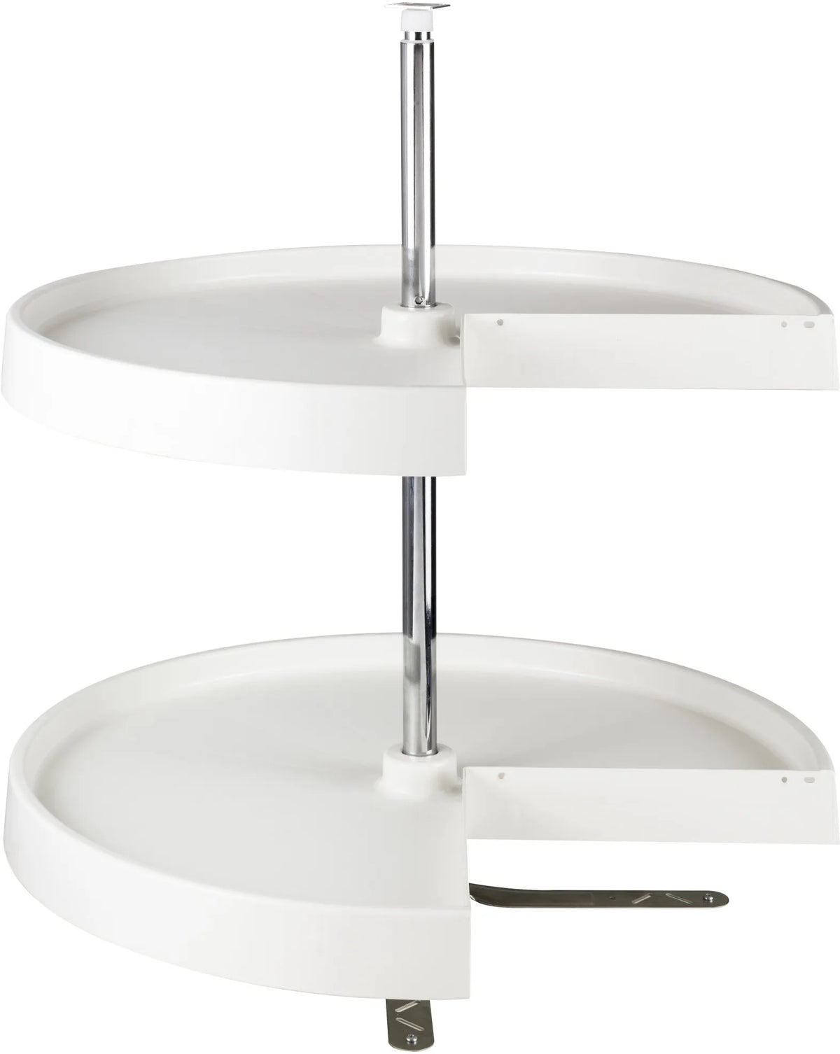 LazySusans 24'' Pie-Cut Two-Shelf Plastic Lazy Susan Set PLSP24