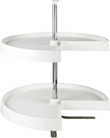LazySusans 24'' Pie-Cut Two-Shelf Plastic Lazy Susan Set PLSP24
