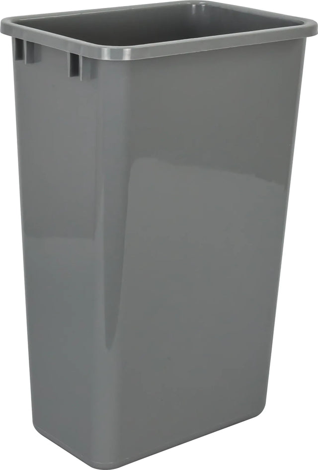 Waste Solution - Cans and Lids Box of 4 Grey 50 Quart Plastic Waste Containers CAN-50GRY-4