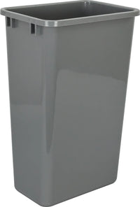 Waste Solution-Wood Top Mount Double Grey 50 Quart Top-Mount Trashcan Pullout for 21'' Opening CAN-TMD2150G-K