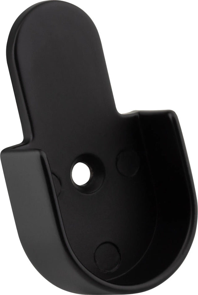 Closet Rod Brackets Matte Black Open Knock-In Mounting Bracket for 1-1/16'' Round Closet Rods M7240-MB