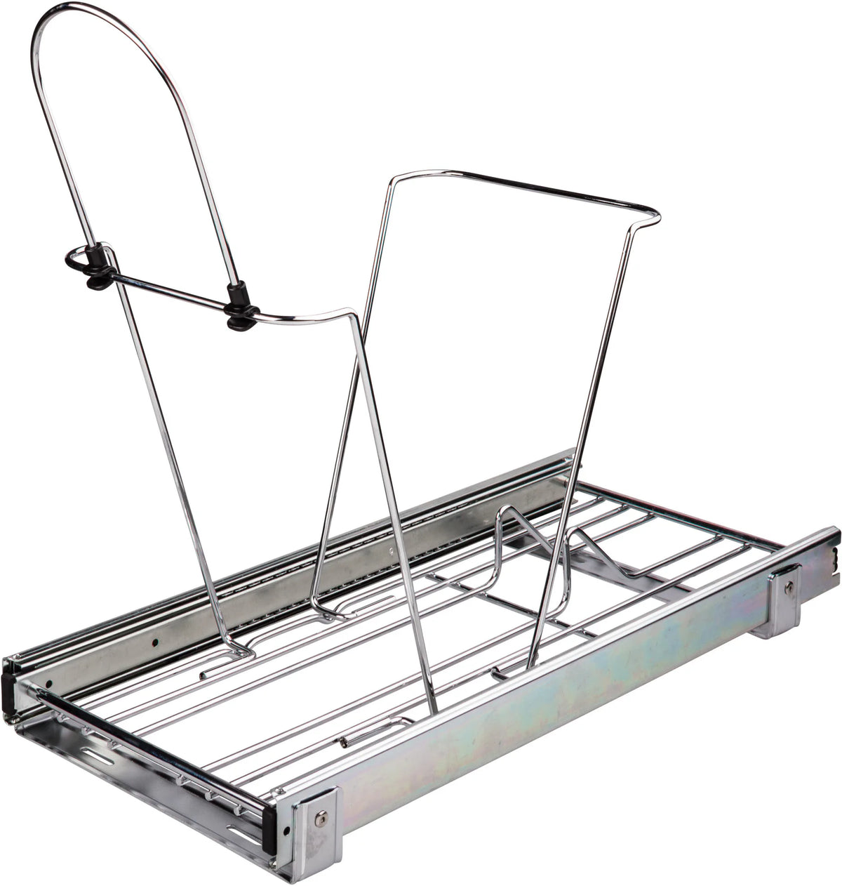 11-Min Organizers Polished Chrome Single Can Wire Bottom-Mount Trashcan Pullout CAN-EBMSPC-R